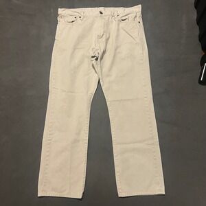 Denim & Supply Ralph Lauren Straight Leg Cream Khaki Pants Size 36x30 Flag